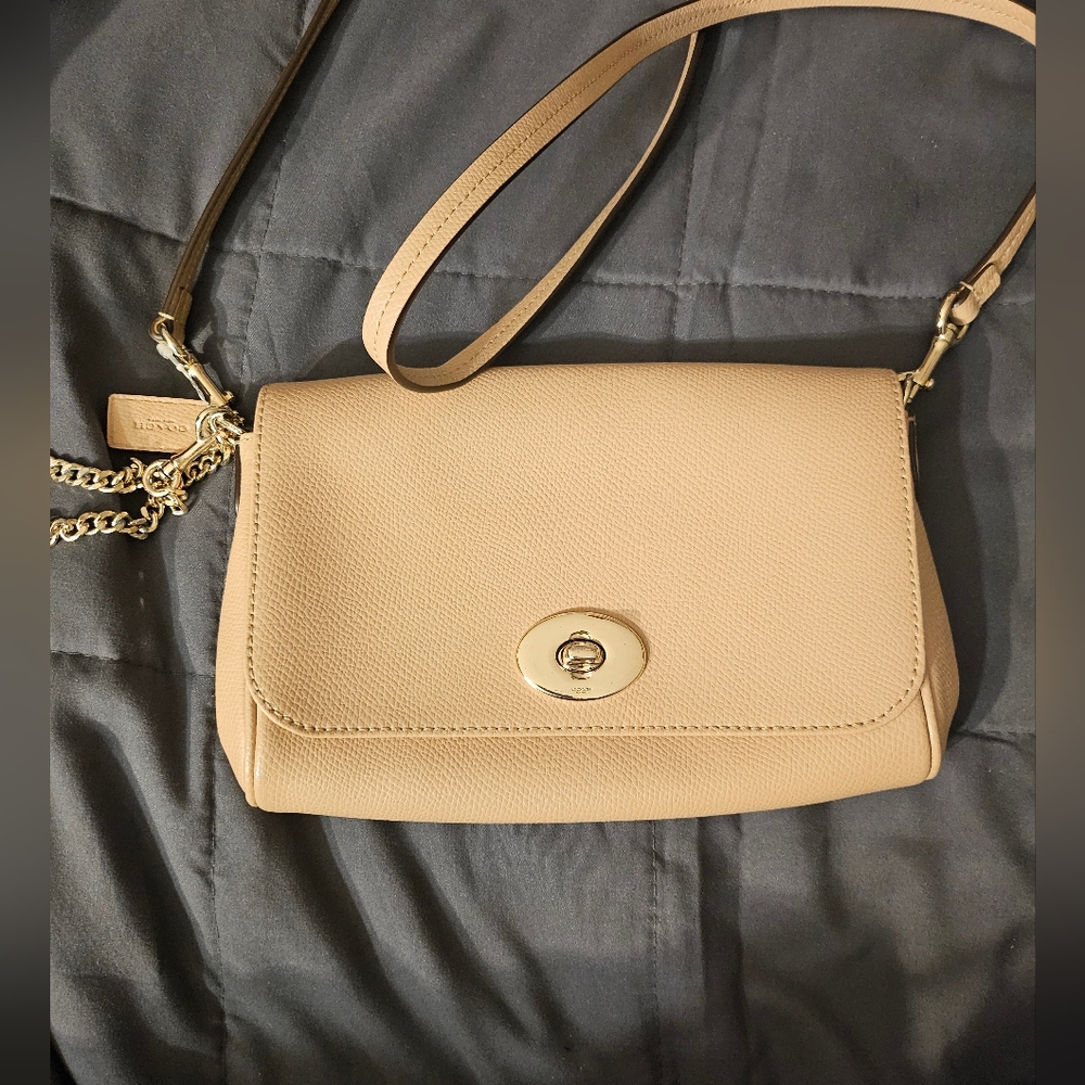 Nude coach purse